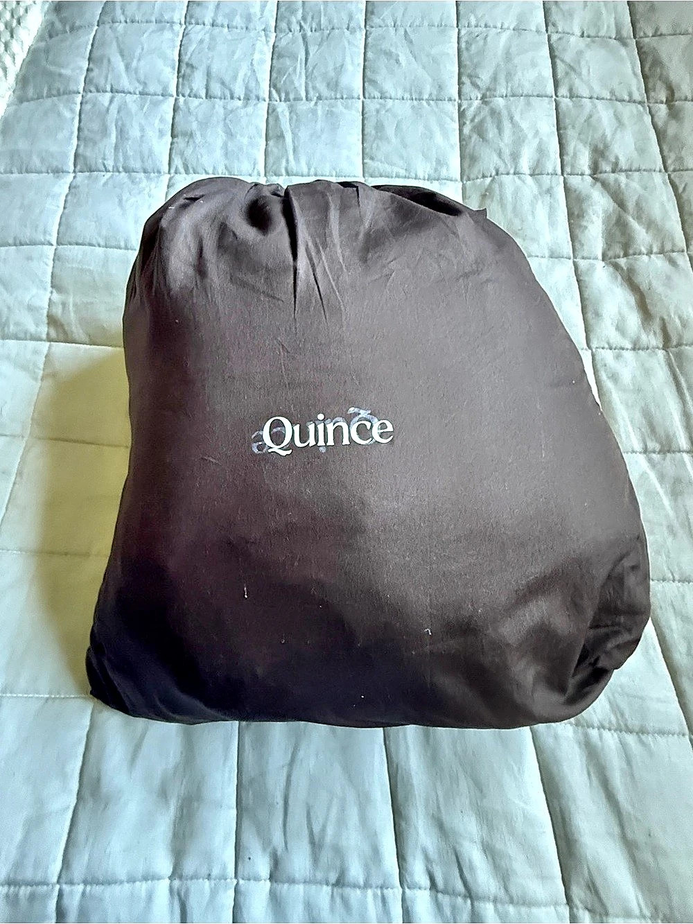 Quince Organic Luxe Honeycomb Duvet Cover Set King Brown NWOT